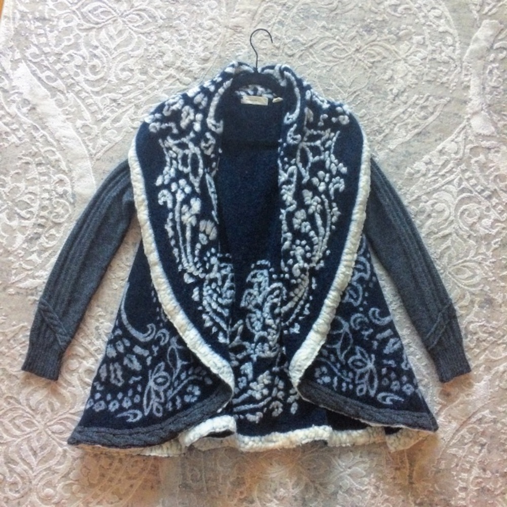 Anthropologie Cardigan Sleeping on Snow